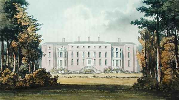 Ham House, from Ackermanns Repository of Arts, published c.1826 Oil Painting by Stockdale, Frederick Wilton Litchfield