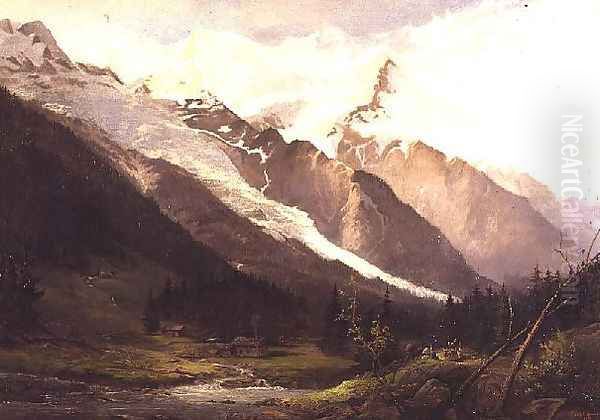 Near Chamonix Oil Painting by Howard Gull Stormont