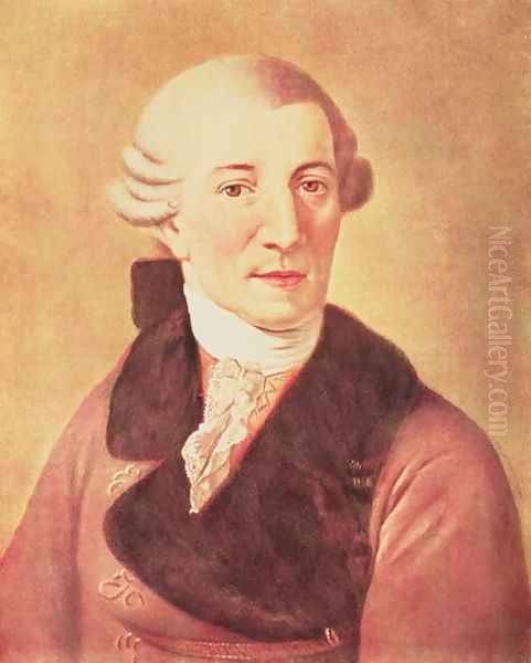 Joseph Haydn 1732-1809 Oil Painting by Christian Ludwig Seehas