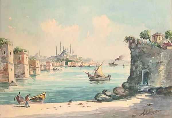 Constantinople Oil Painting by Continental School