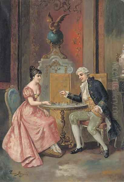 A game of chess by Continental School