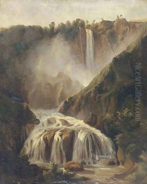 Cascata delle Marmore, Terni, Italy Oil Painting by Continental School