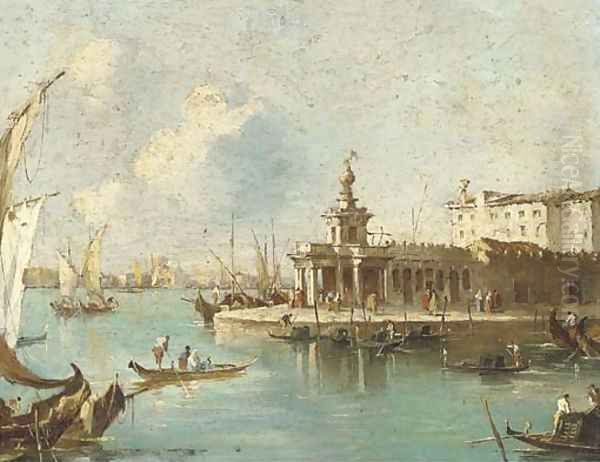 The Dogana, Venice Oil Painting by Continental School