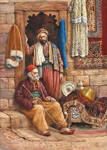 The Carpet Sellers Oil Painting by Continental School