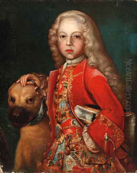 Portrait of a young man, said to be Prince Friedrich Hermann Otto von Hohenzollern-Hechingen Oil Painting by German School