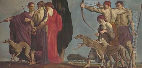 An allegory of the hunt Oil Painting by German School