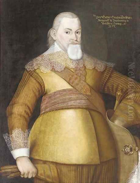 Portrait of a Christian, Margrave of Brandenburg and Duke of Prussia (1581-1655) Oil Painting by German School