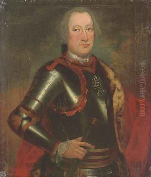 Portrait of a gentleman, thought to be August Georg, Margrave of Baden-Baden (1706-1771) Oil Painting by German School