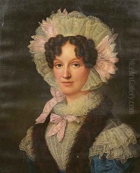 Portrait of a lady, said to be Maria Theresia Ludendorff, nee Bohl (1791-1868) Oil Painting by German School