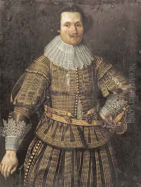 Portrait of a nobleman Oil Painting by German School