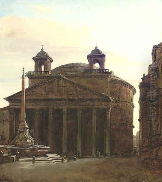 View of the Pantheon, Rome Oil Painting by German School