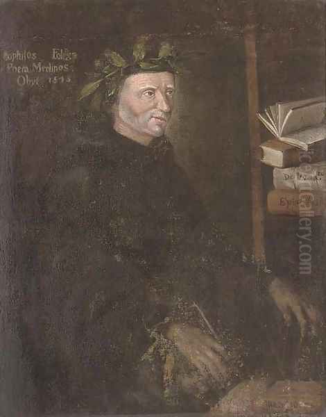 A philosopher in his study Oil Painting by German School