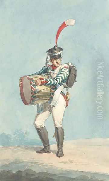 Artillerie Garde Officier Oil Painting by German School