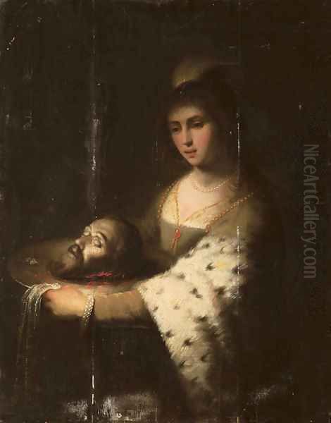 Salome with the head of Saint John the Baptist Oil Painting by German School