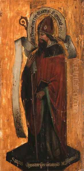 St. John Chrysostom Oil Painting by German School