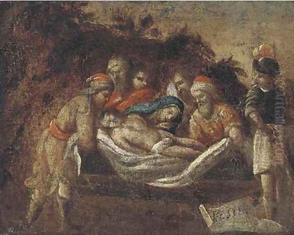 The lamentation of Christ Oil Painting by German School