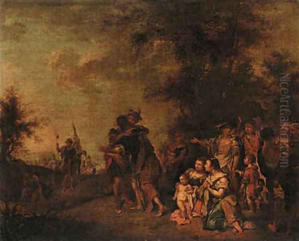 The Meeting of David and Absalom Oil Painting by German School