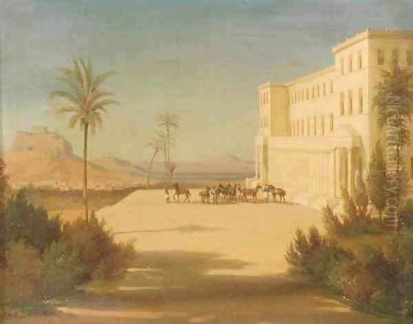 An ancient Greek palace Oil Painting by German School