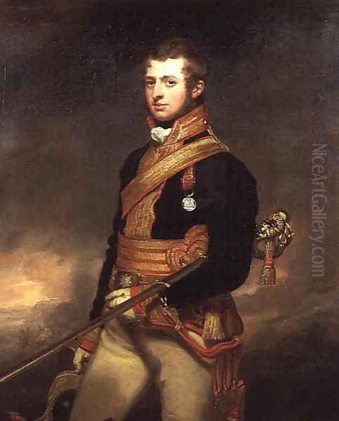 Portrait of Lt. Col. Sir William Robert Clayton in Royal Horse Guards Uniform Oil Painting by Thomas Stewardson