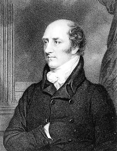 Portrait of George Canning 1770-1827 engraved by William Holt Oil Painting by Thomas Stewardson