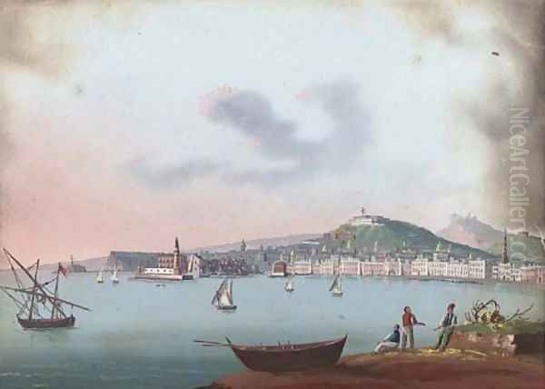 Napoli dal Carmine Oil Painting by Neapolitan School