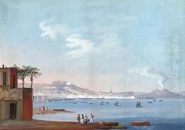 On the waterfront at Naples (one illustrated) Oil Painting by Neapolitan School