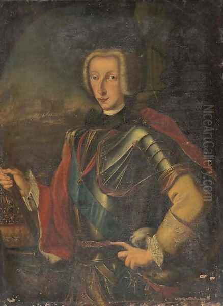 Portrait of a King Charles VII of Naples and III of Spain (1716-1788) Oil Painting by Neapolitan School