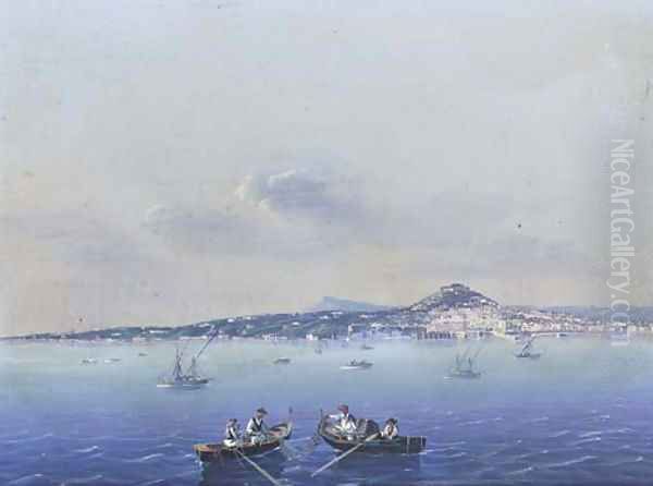 The Bay of Naples Oil Painting by Neapolitan School