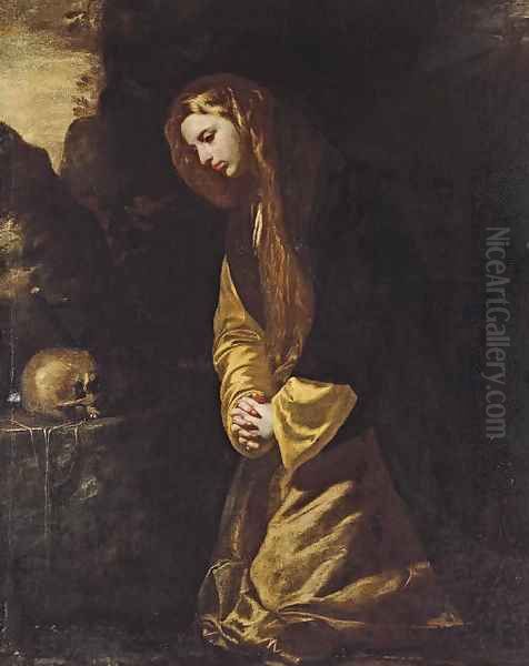 The Penitent Magdalene Oil Painting by Neapolitan School