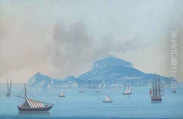 L'isola di Capri Oil Painting by Neapolitan School