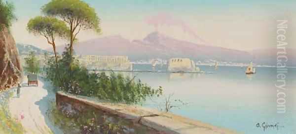 The Bay of Naples, Italy Oil Painting by Neapolitan School