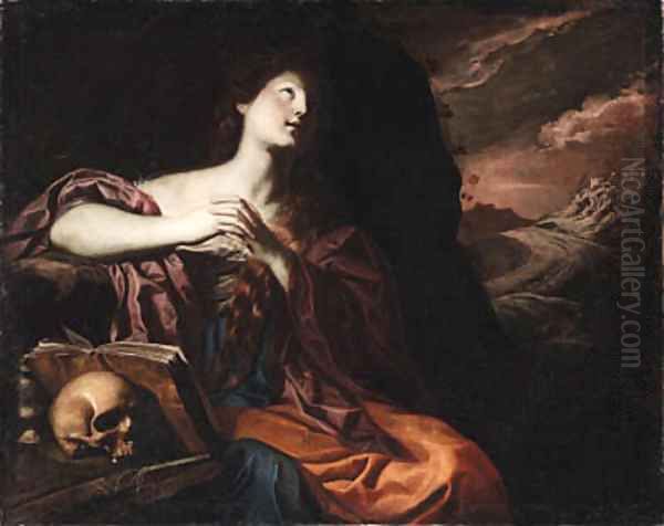 The Penitent Magdalen Oil Painting by Neapolitan School