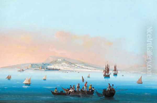 Napoli da Mare Oil Painting by Neapolitan School