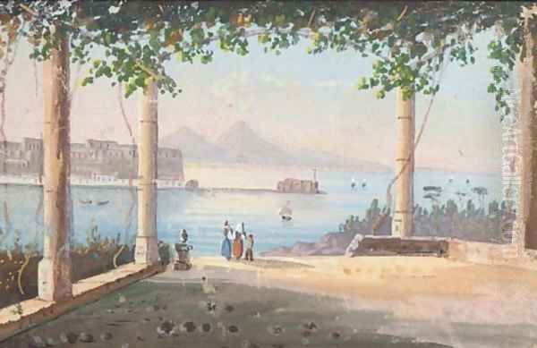 Napoli del Vanico (illustrated) Oil Painting by Neapolitan School