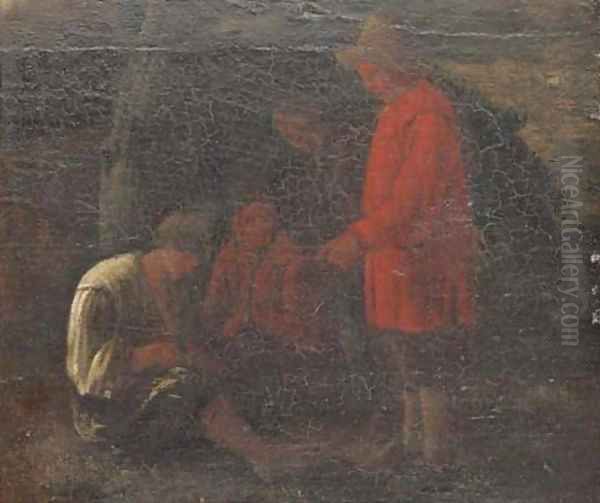 Peasants in a wooded landscape Oil Painting by Michael Sweerts