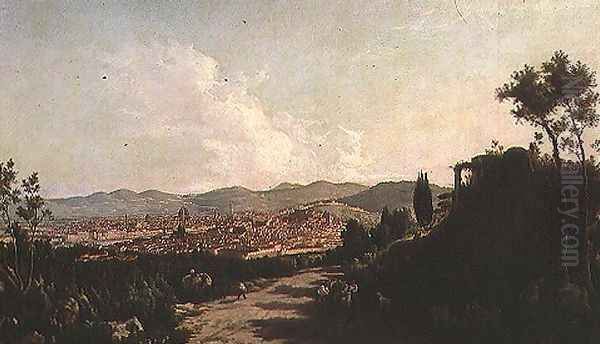 View of Florence from Bellosguardo Oil Painting by T. Smith