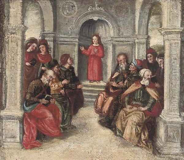 Christ amongst the Doctors Oil Painting by Florentine School