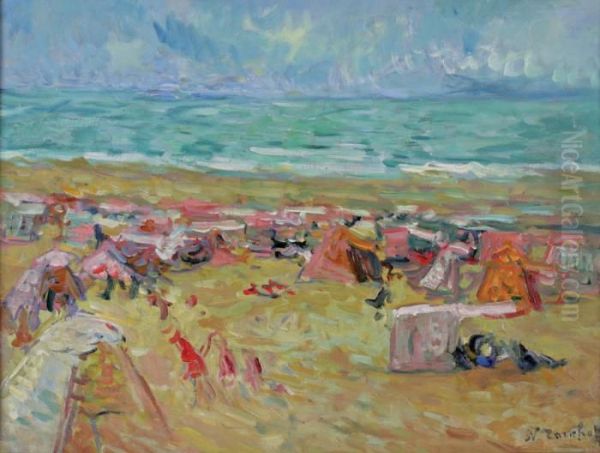 La Plage Oil Painting by Nicolas Tarkhoff