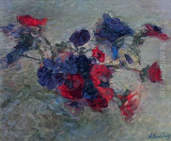 Fleurs Melees (ca.1902) Oil Painting by Nicolas Tarkhoff