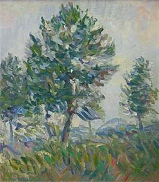 Paysage Aux Arbres Oil Painting by Nicolas Tarkhoff