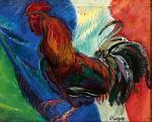 Le Coq En Couroux Oil Painting by Nicolas Tarkhoff