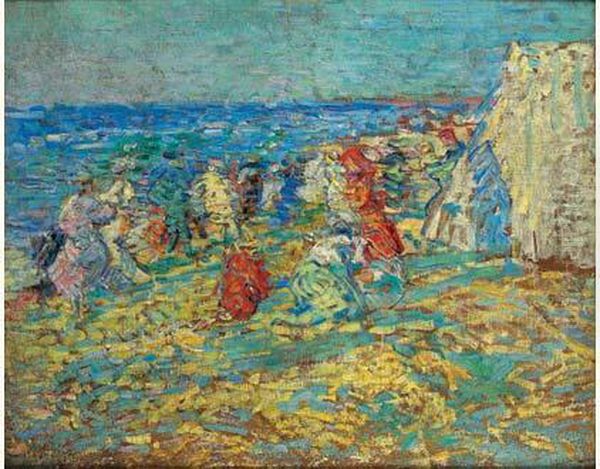 Promenade Sur La Plage Oil Painting by Nicolas Tarkhoff