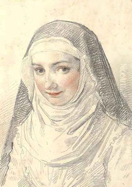 Head of a young nun Oil Painting by Florentine School