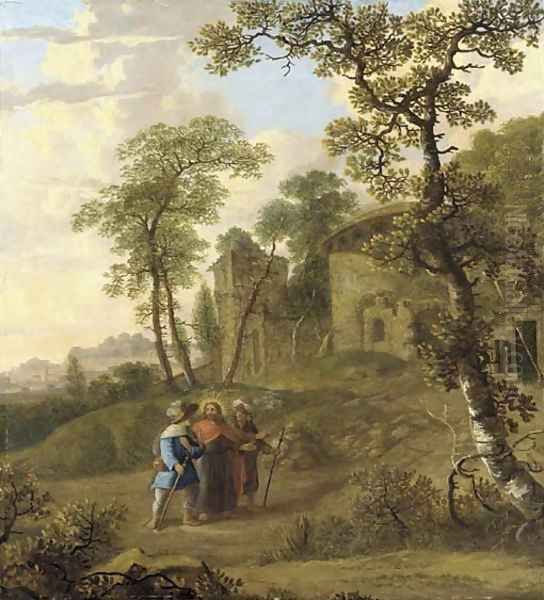 Christ on the Road to Emmaus Oil Painting by Flemish School