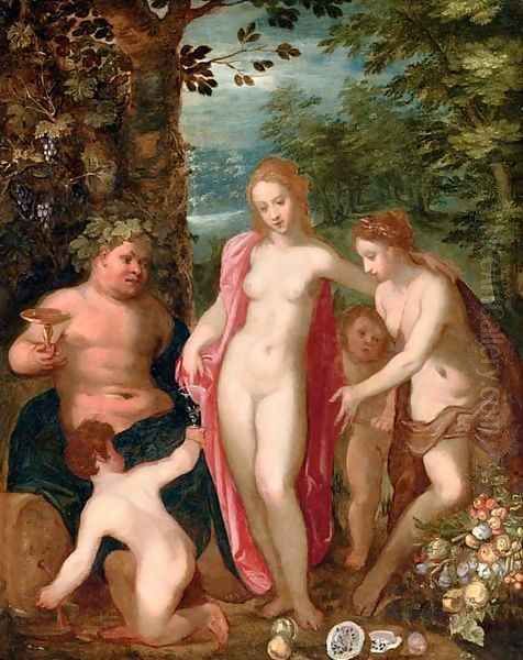 Venus, Bacchus and Ceres Oil Painting by Flemish School