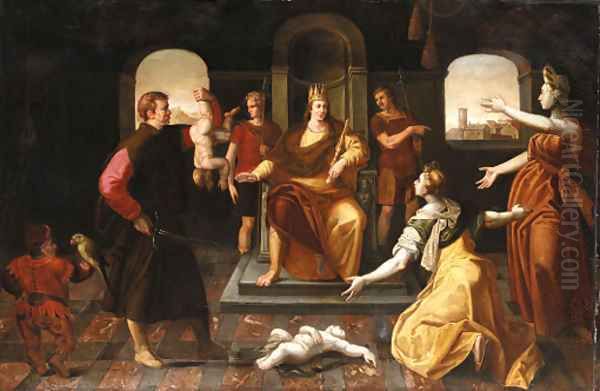 The Judgement of King Solomon Oil Painting by Flemish School