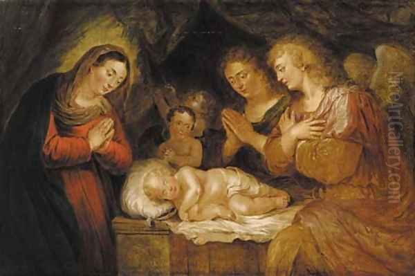 The Nativity Oil Painting by Flemish School