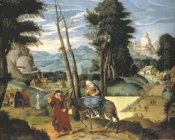 The Rest on the Flight into Egypt Oil Painting by Flemish School