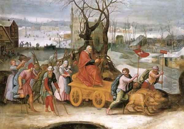 An allegory of the month of December Oil Painting by Flemish School