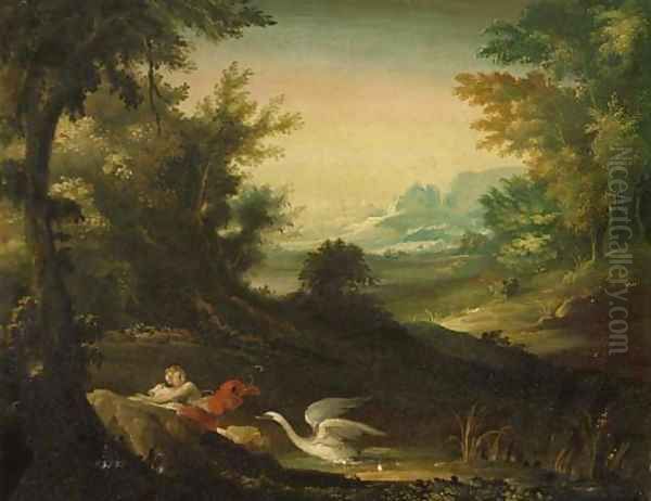 Leda and the Swan Oil Painting by Flemish School